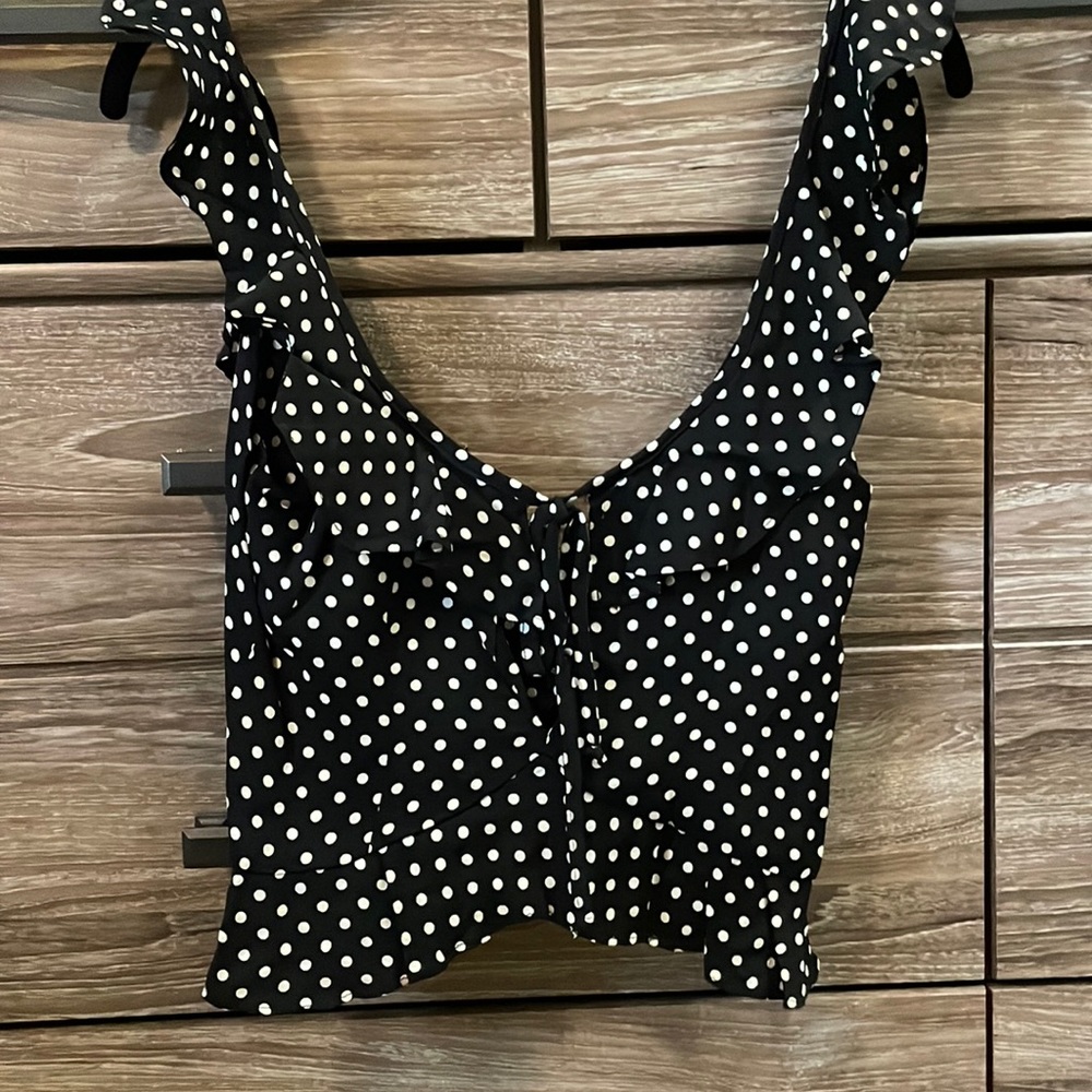 FLYNN SKYE Polka Dot Crop Top